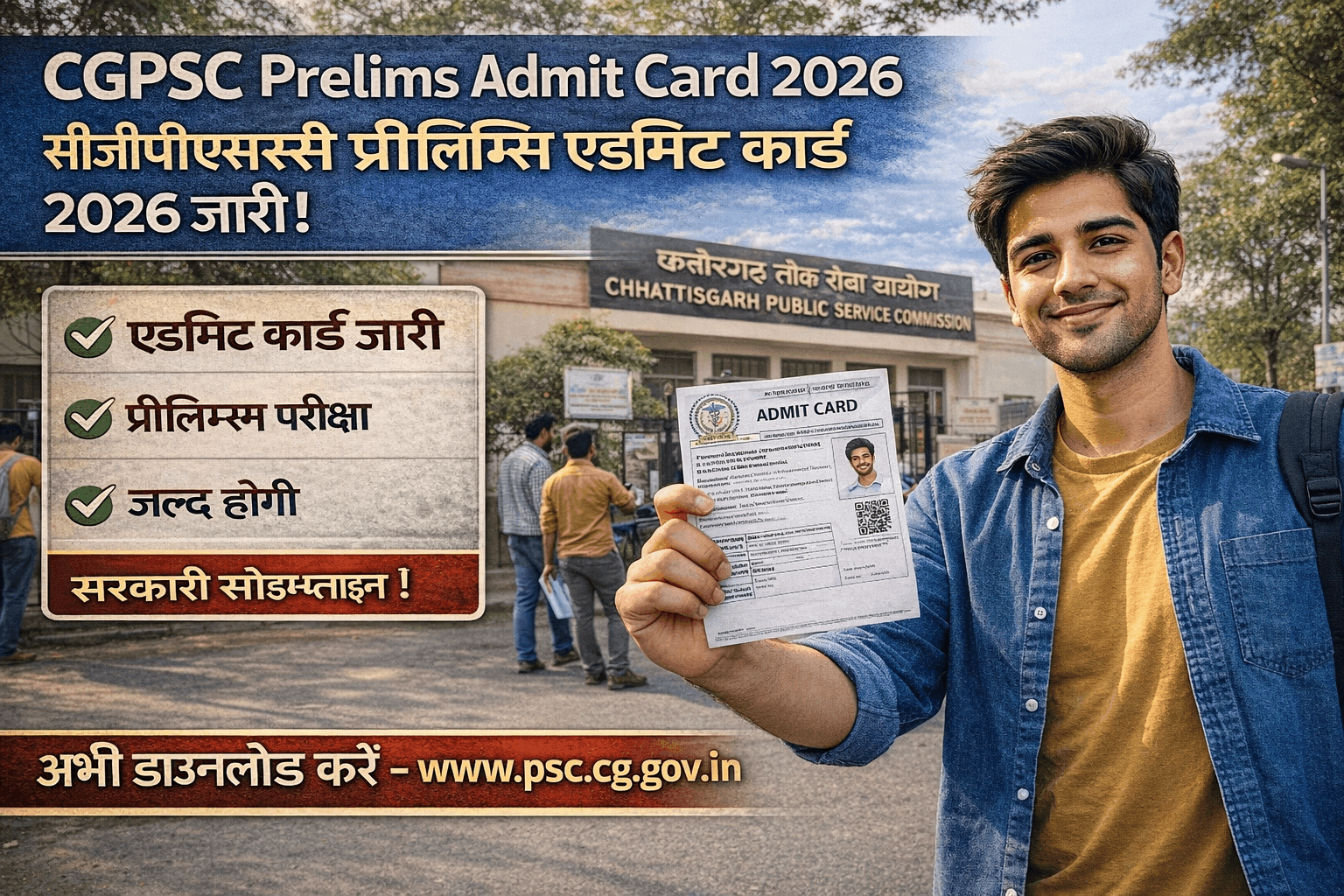 CGPSC Prelims Admit Card 2026
