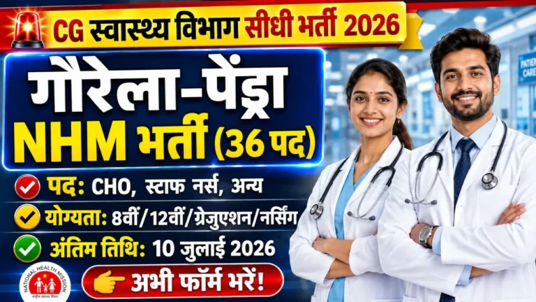 Gaurela Pendra Marwahi NHM Recruitment 2026