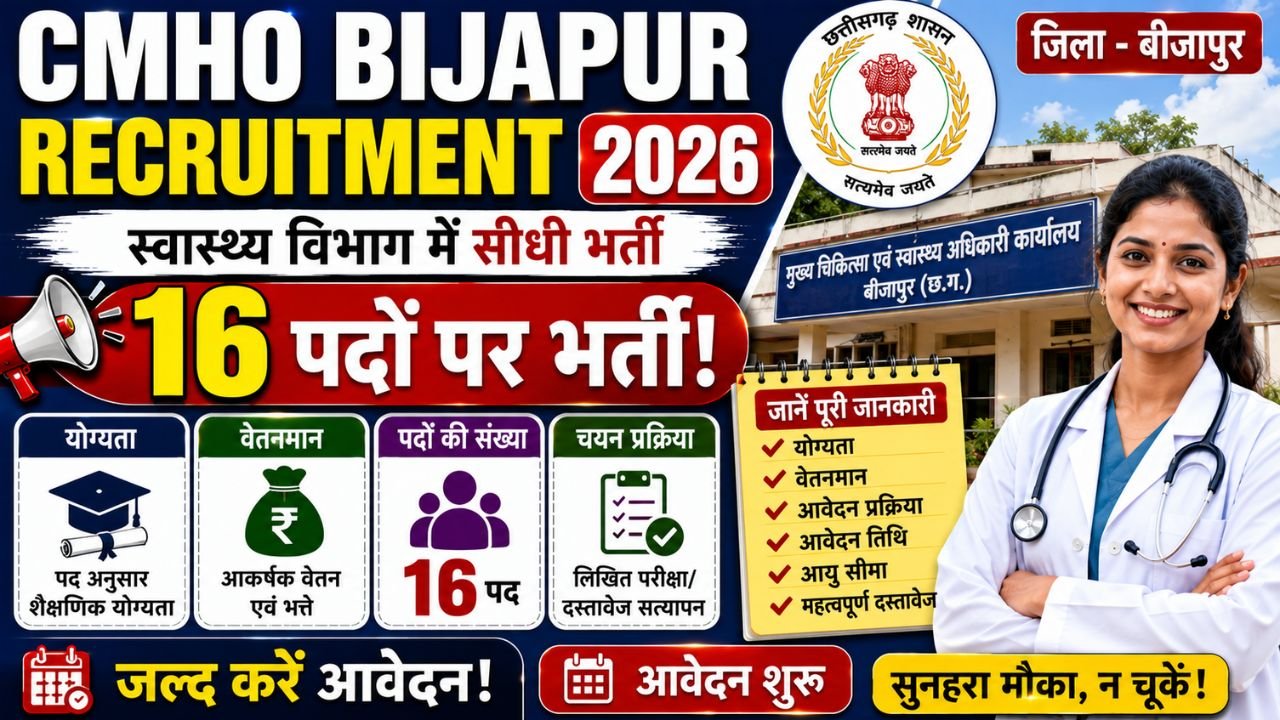 CMHO Bijapur Recruitment 2026