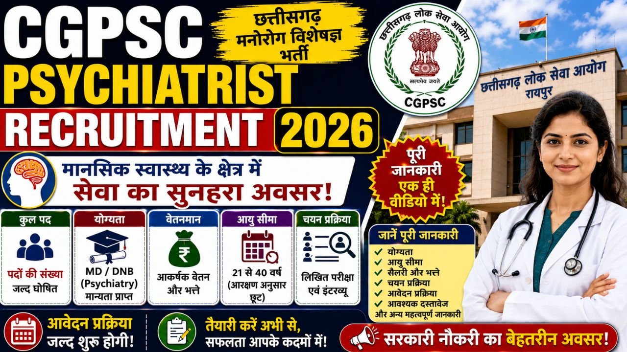 CGPSC Psychiatrist Recruitment 2026
