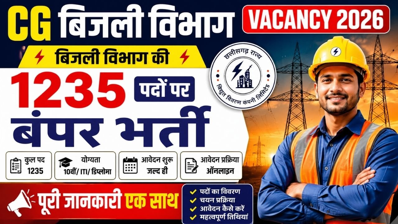 CG Bijli Vibhag Vacancy 2026