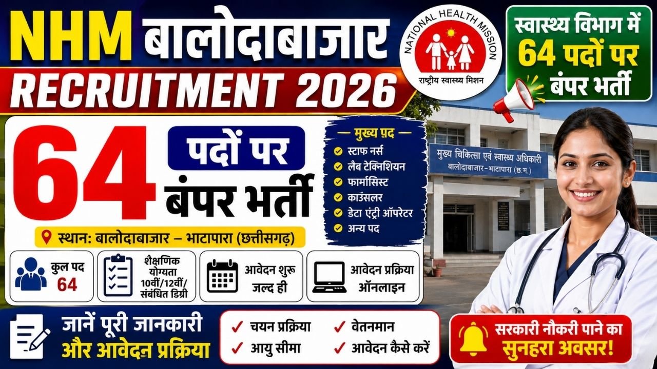 NHM Balodabazar Recruitment 2026