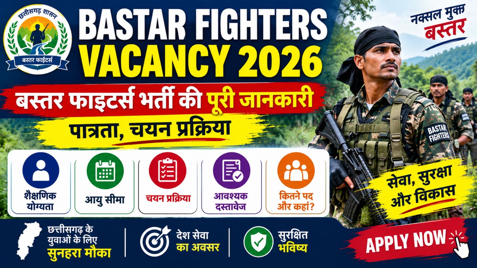 Bastar Fighters Vacancy 2026